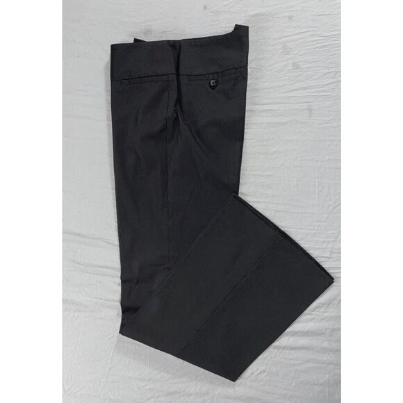 Express Editor Flare Leg Lightweight Washable Dress Pants. Gray Pinstripe, 8. - Picture 1 of 9